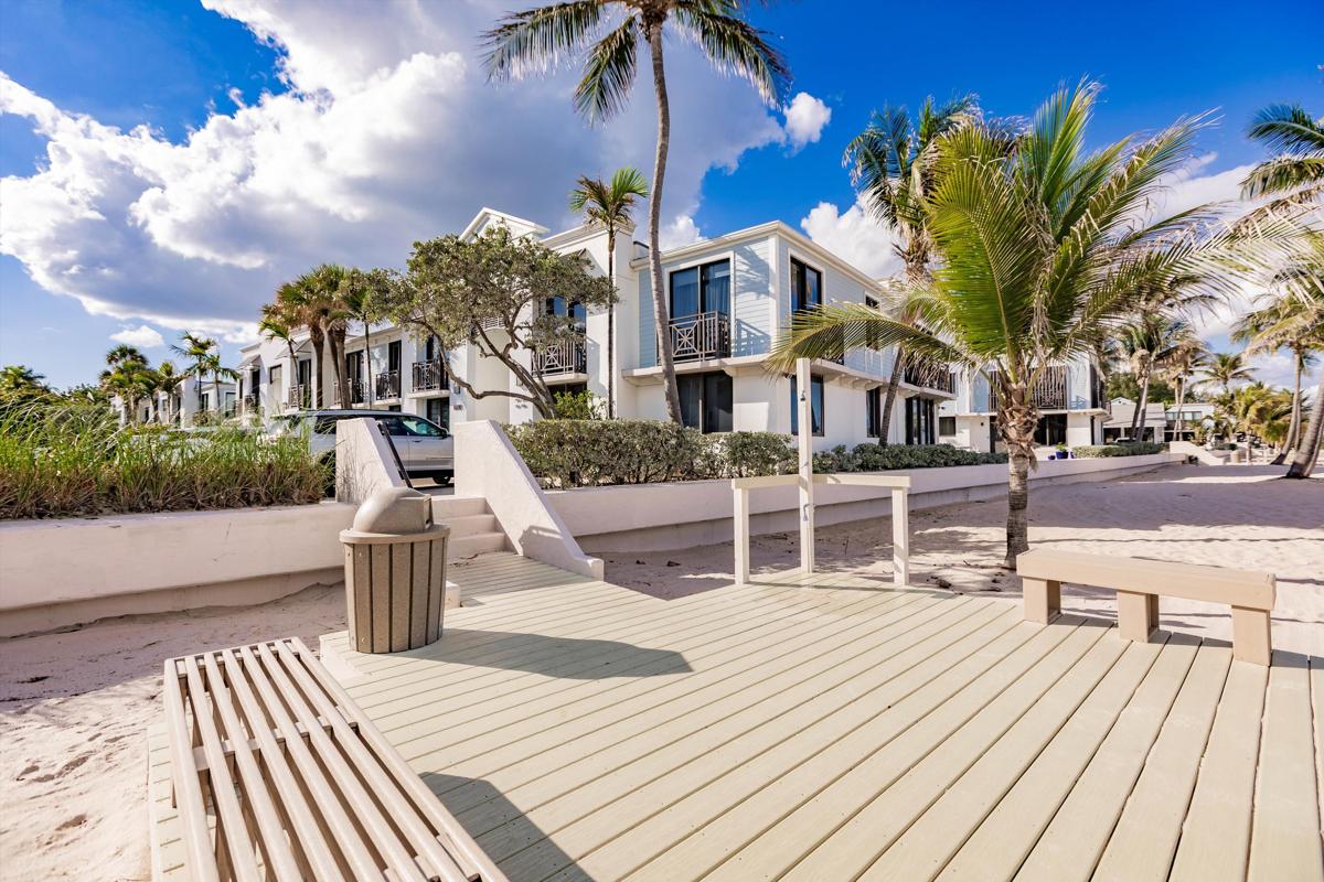 Beachfront residence with direct sand access.